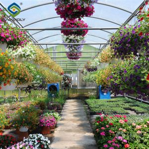 Buy cheap Waterproof Flower Greenhouse Multi Span Greenhouse With Strong Load Bearing from wholesalers