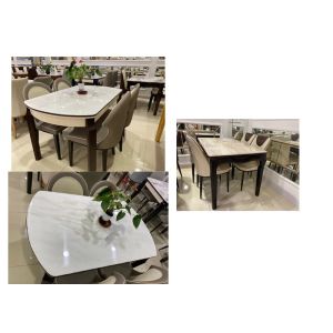 Buy cheap Artificial Marble Contemporary Wood Dining Room Sets With Smooth Surface from wholesalers