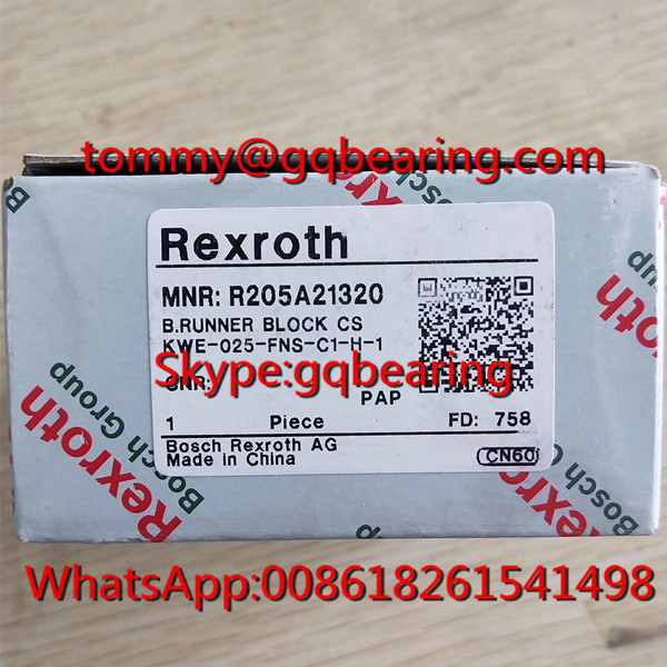 Quality Carbon Steel Material Rexroth R205D11220 Ball Rail Runner Block R205D11220 KWE-015-SLS-C1-P-1 Linear Block for sale