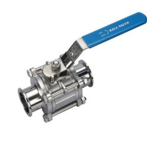 Buy cheap Manual SS304 Stainless Steel Sanitary Valves 3 PCS Ball Valve from wholesalers
