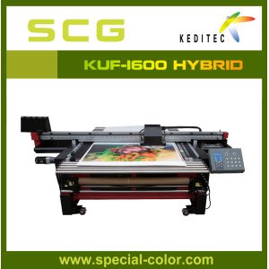 Buy cheap 1.6M uv flatbed and roll to roll all in one printer KUF1600.foam board,PET,PVC from wholesalers