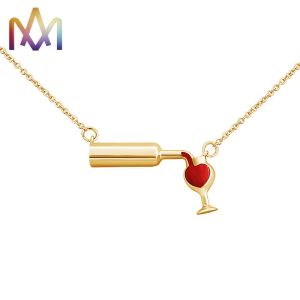 Buy cheap Hypoallergenic Wine Bottle Cup Pendant Womens Engraved Necklace from wholesalers