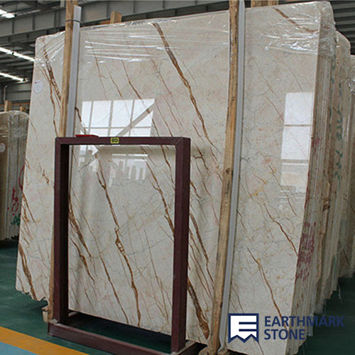 Quality Crema Eva Beige Marble Slab for sale