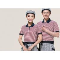 Buy cheap Combed Cotton Restaurant Uniforms Polo Shirts Contrast Color For Men And Women product