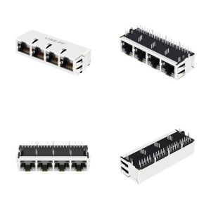 Buy cheap Belfuse 2250083-1 Compatible LINK-PP 10G Base-T 1x4 Port Ethernet RJ45 MagJack Tab Up With Led from wholesalers