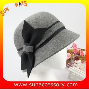 Vintage hot sale cloche hats wholesale for ladies,100% Australia wool felt hats
