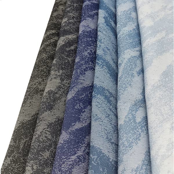 No Washing No Faded Jacquard Denim Fabric 32s 120*70 Rayon Poly Imitation Blend