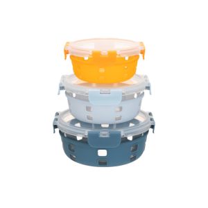 Buy cheap BPA Free Leak Proof Glass Food Container with Thermal Shock Resistant Borosilicate Glass and Cool Lock PP Lid from wholesalers