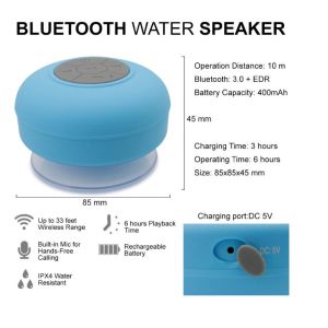 Buy cheap 2018 Hottest BTS06 wireless mini suction shower waterproof bluetooth speaker from wholesalers