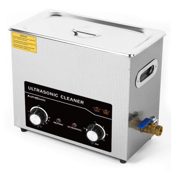 Powerful 6L Ultrasonic Cleaner with Drain Valve Dual Frequency Cleaning