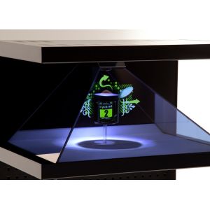 Full HD 4 Faces 3D Hologram Pyramid Display 240 x 240cm for Shopping Mall