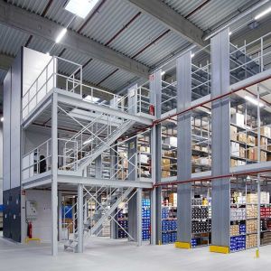 Buy cheap 3 Tier Mezzanine Racking System Steel Warehouse Shelving SGS from wholesalers