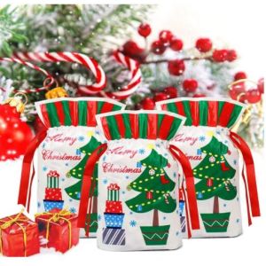 Buy cheap Christmas Present Wrapping CPE PE Plastic Drawstring Bags from wholesalers