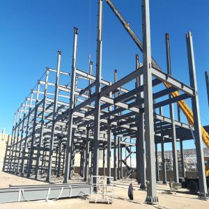 Steel Frame Building Construction Square Tube Column 10000 sqm Capacity