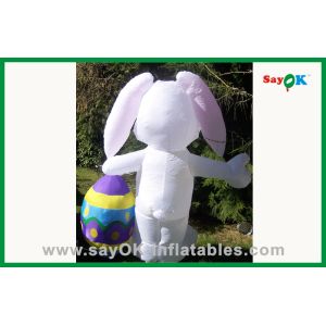 Outdoor Christmas Lovely Inflatable Rabbit For Advertisement 210D Oxford Cloth