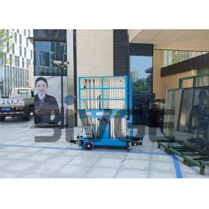 Buy cheap 14 m Aluminum Alloy vertical mast lift manlift double mast lift vertical platform lift aerial work platform from wholesalers