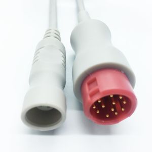 Mindray IBP Adaptor cable, BB transducer ,12 Pin, China Medical sensor probe,CE