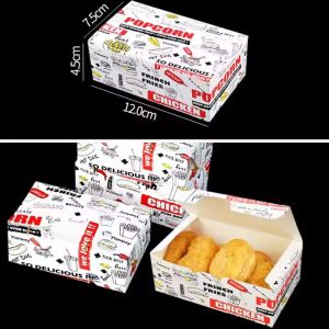 Buy cheap Customized Printed French Fry Paper Container Hamburger Fast Food Fried Chicken Wing Packaging Box from wholesalers