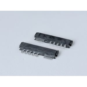 SATA 22P Female Connector | 32-Wire Solder Type 180° G/F Gold Plated |