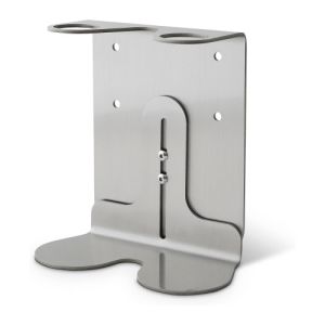 Buy cheap 8oz 18oz Soap Bottle Holder Wall Mount with Double Satin Silver Soap Dispenser Bracket from wholesalers