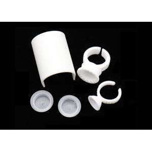 Buy cheap White Plastic U Shape Eyelash Extension Glue Ring Adhesive Pallet from wholesalers