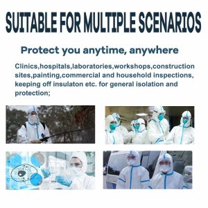 Buy cheap SF Disposable Isolation Clothing Dustproof With Hooded / Elastic Cuff from wholesalers