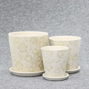 Buy cheap Customizable Ceramic Pots For Gardening In Different Colors from wholesalers