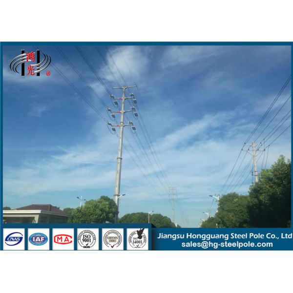 Buy cheap Polygonal Q345 Hot Dip Galvanized Steel Pole Tapered For Power Transformation from wholesalers