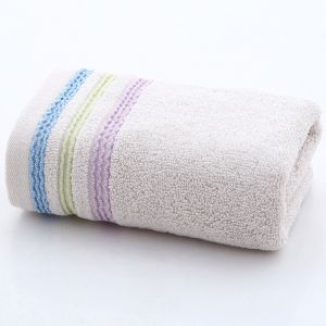 100% Cotton Multicolor Dobby Towel Set for Soft and Absorbent Bathing Experience