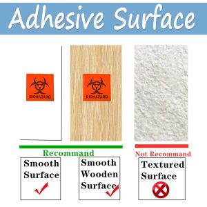 Buy cheap Biohazard Safety Labels 2 X 2 Inch Squares Adhesive Stickers Hard Hat Stickers, Biohazard Warning Labels For Labs from wholesalers