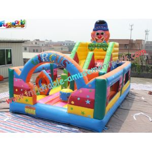 Buy cheap Beautiful Clown Inflatable Bouncy Slide Waterproof With CE / EN14960 from wholesalers