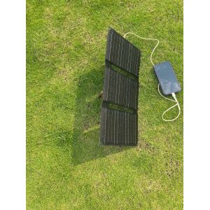 Compact 3-Foldable Solar Charger With Customized Waterproof Polyester Bag