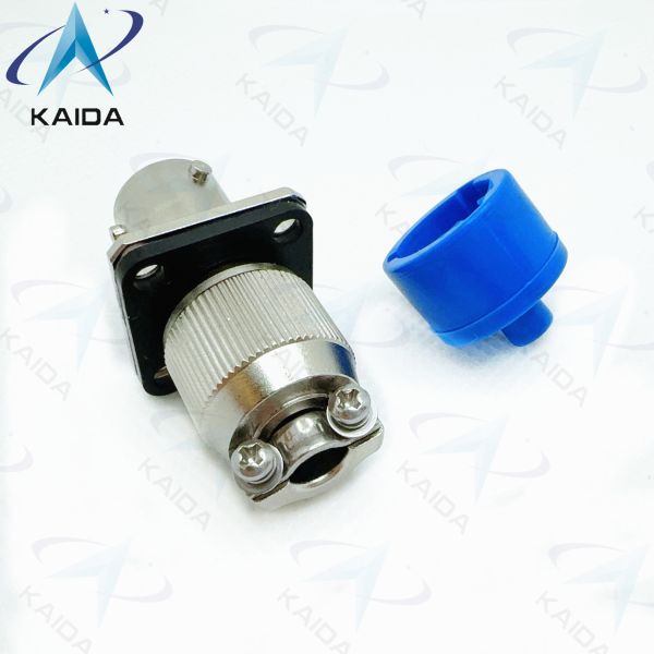 Circular Electrical Connector Receptacle 4 Contacts Electroless Nickel Finish