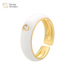 Buy cheap Simple Zircon Chunky Dripping Oil Rings Adjustable Summer Jewelry from wholesalers