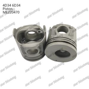 6D34 Engine Piston Pin Hole 36mm With Alfin With Oil Gallery ME220470 For