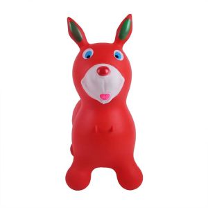 Middle size dot print PVC inflatable toys kids plastic jumping rabbit