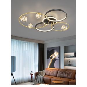 Buy cheap Modern Simple Round Led Ceiling Light Minimalist Living Room Bedroom Black Gold Ceiling Light(WH-MA-284) from wholesalers