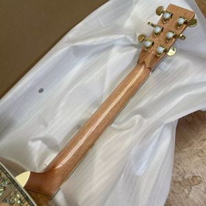 Custom Maple 41 Inch D Type Acoustic Guitar Abalone Inlays Ebony Fingerboard