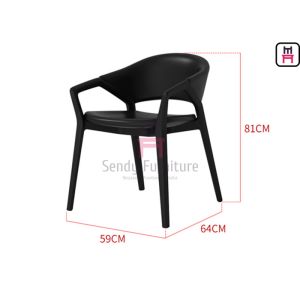 Buy cheap H81cm Ash Wood Restaurant Chairs Artisanal Fabrication With Armrests from wholesalers