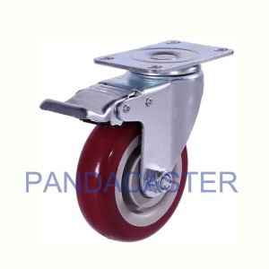 Buy cheap Polyproylene Medium Duty Casters 100Kg Red Double Locking Casters product