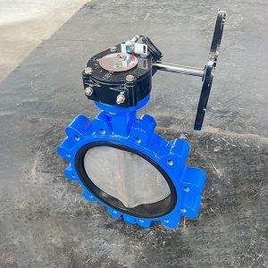 Buy cheap Lug type lockable ductile iron manual butterfly valve turbine lug butterfly valve Operation in Municipal Water Supply and Industrial Processes from wholesalers