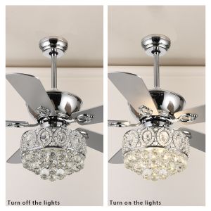 Buy cheap Crystal Fandelier 52 Inch Hugger Ceiling Fan With 5 Plywood Blades from wholesalers