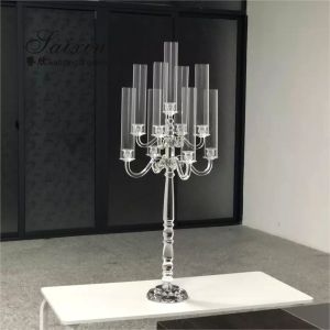 Buy cheap zt-352 Tall crystal candelabra for wedding table centerpieces from wholesalers