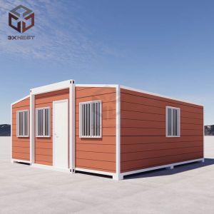 China Fireproof Adjustable Expandable Dwelling Folding Prefabricated Cabin with Custom Terrace on sale