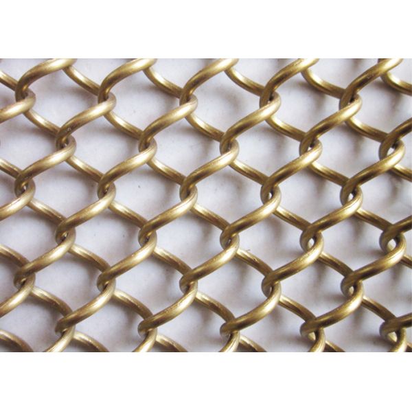 Quality Aluminum Alloy Mesh Metal Chain Curtains Straight / Bent Track Shape For Home Decor for sale