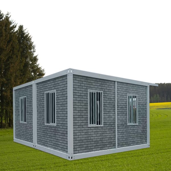 Quality Detachable Container House with EPS Sandwich Panel for Wall and Rock Wool Sandwich Panel for Roof and Steel Security Door for sale