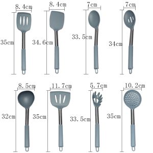 Buy cheap 12 Piece Gray Silicone Spatula Kitchenaid Cookware Utensil Set Customized from wholesalers
