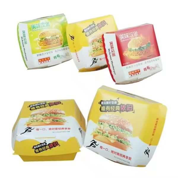 Buy cheap Customized Disposable Burger Box with Fries Sustainable Takeaway Sandwich Container from wholesalers