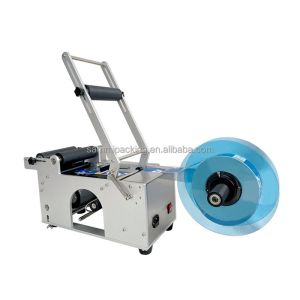 Buy cheap Manual Adhesive Round Bottle Stick Labeling Machine, Label Applicator from wholesalers