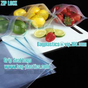 Buy cheap Grip seal bags, Zipper, Zip, Zip Lock, Slider, Reclosable, Reusable, Resealable product